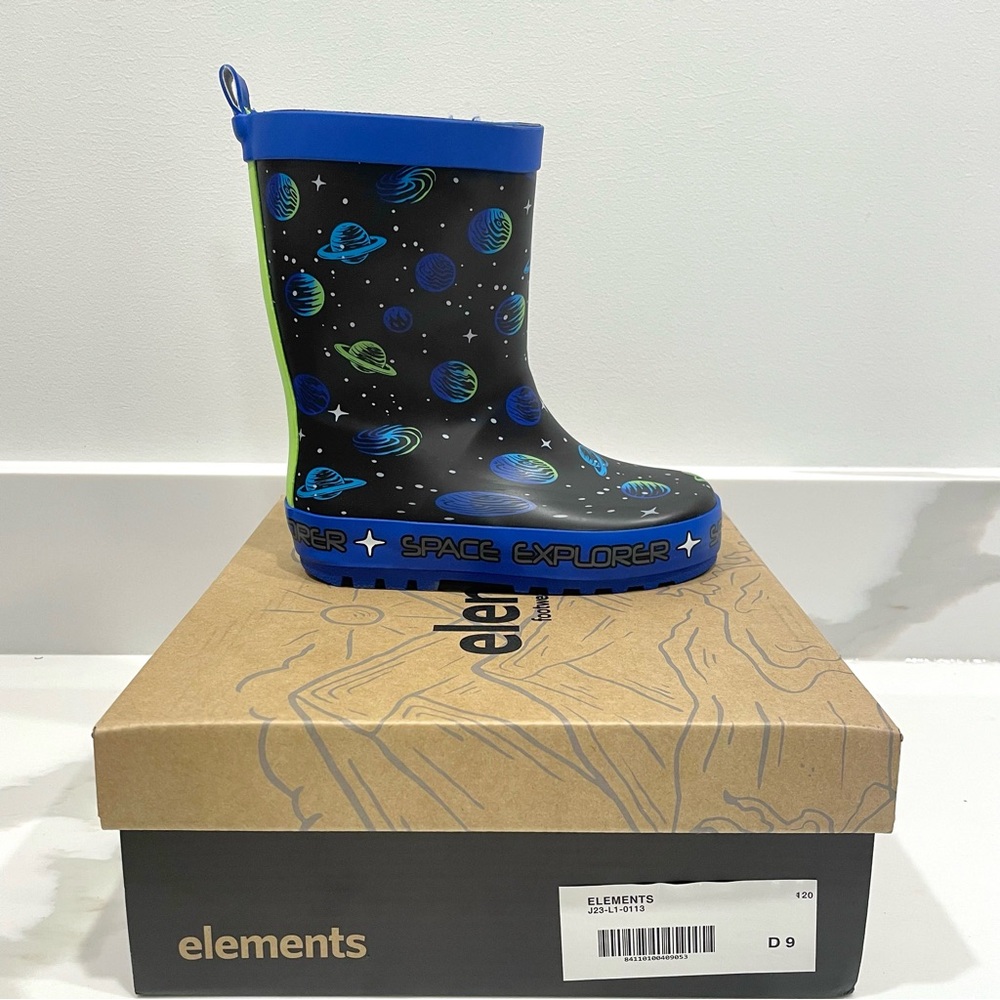 NEW Elements Asteroid Waterproof Rain Boots (size 9 & 10)